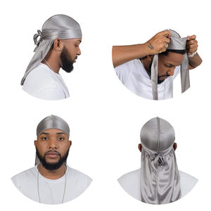Durag à larges bretelles et longue queue, casquette de chimio de Pirate, Logo personnalisé de haute qualité - Product Image 4
