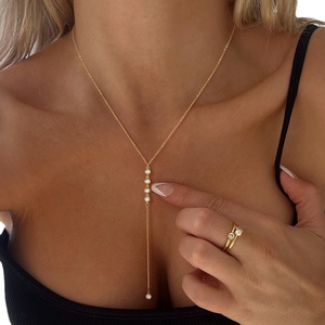 Colar Clássico Feminino de Liga com Pingente de Borla, Design de Corrente em Y, Joia Simples e Elegante, Ótima Opção de Presente para Amigos e Família - Product Image 4