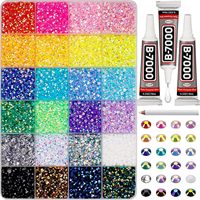 60 compartiments 3mm Résine Jelly Strass plats multicolore AB éclat boîte empilable DIY loisirs