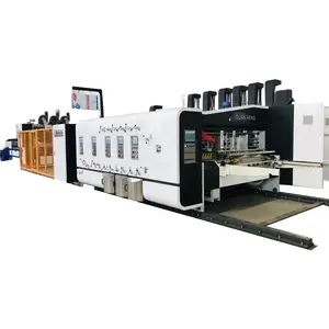 QH corrugated cardboard ffg automatic flexo printing slotting rotary die cutting folder gluer link line