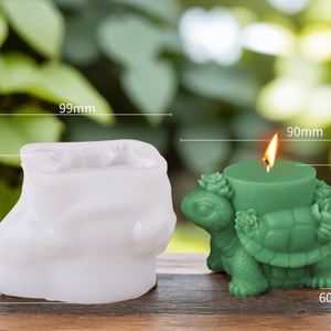 Molde de silicona 3D de tortuga para velas al por mayor, molde de silicona DIY para velas aromáticas y decoración del hogar, molde de resina. - Product Image 6