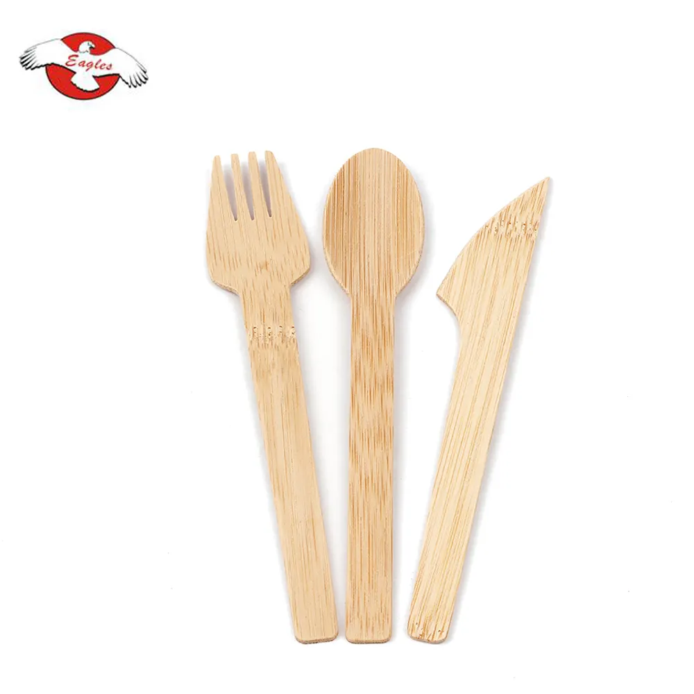 Eco-friendly degradable disposable wooden knives, forks and spoons