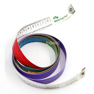 Kunden spezifisch bedrucktes buntes doppeltes weiches Maßband 150cm Promotion PVC Nähen Schneider körper weiches Maßband - Product Image 6