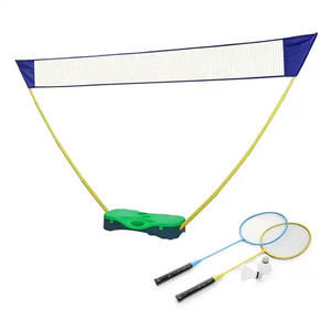 <span class=keywords><strong>Filet</strong></span> de <span class=keywords><strong>badminton</strong></span> portable facile à transporter avec stockage de raquette plage <span class=keywords><strong>jardin</strong></span> salle de sport cour arrière - Product Image 1