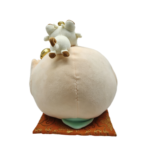 Porte-clés personnalisé en peluche Grumpy Raccoon, mini jouet en peluche doux et mignon avec broderie cerise - Product Image 3