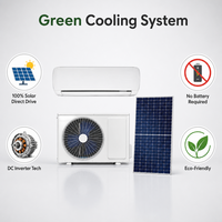 Climatiseur intelligent 18000 BTU avec WIFI, type split, double alimentation ACDC, hybride intelligent à énergie solaire