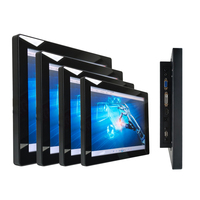 Personnalisation 15 pouces avant plat ip65 cadre industriel LCD panneau écran moniteur affichage avec interface VGA HDMI DVI 1024*768