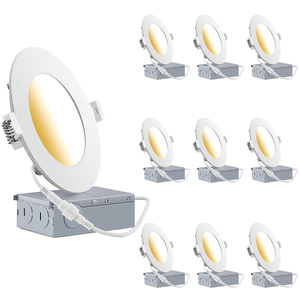 Illuminazione da Interno: Faretti <span class=keywords><strong>LED</strong></span> a Incasso Sottili da 3, 4 e 6 Pollici, Dimmerabili 5CCT 9W per Soffitti di Casa e Ufficio - Product Image 1