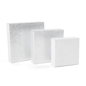 Vassoio in plastica argento lucido con scatola di carta trasparente gioielli da donna tali collane orecchini anelli orologi fatti di cartone - Product Image 5