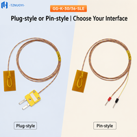 Capteur thermocouple de type K haute température avec isolation en fibre de verre, patch auto-adhésif pour mesure de surface, OEM ODM IP68