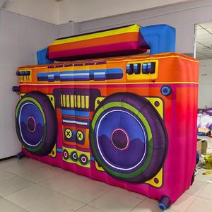 Caja de pluma inflable de radio inflable de iluminación para decoración de festivales de música - Product Image 2