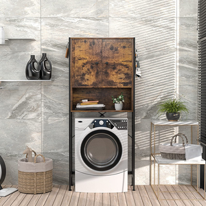 Customized Wooden Storage Cabinet for Living Room Bathroom Toilet Washing Machine Tools <strong>Standing</strong> Type Rack Storage <strong>Shelves</strong> <strong>Units</strong> - Product Image 3