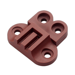 Boucle horizontale en plastique 45,5 mm marron et blanc, installation facile pour connecteurs de meubles à panneaux plats - Product Image 3
