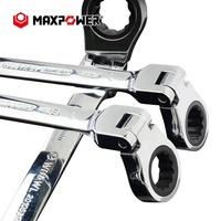 Herramientas para Automóviles MAXPOWER Llave de Carraca para Reparación de Autos Universal de Cabeza Flexible Reversible