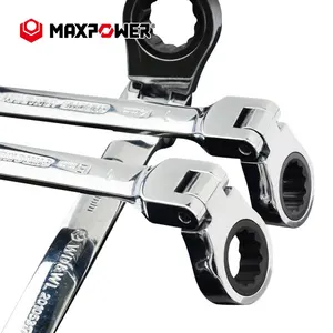 MAXPOWER-llave de trinquete de reparación de automóviles, Universal, Flexible, Reversible, para cabeza