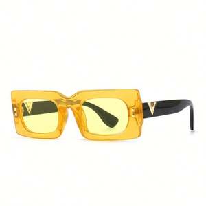 Gafas de Sol Cuadradas Vintage de Moda 2022 al por Mayor, Gafas de Sol Rectangulares Blancas para Mujer - Product Image 5