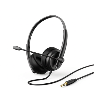 Casque filaire supra-auriculaire avec micro, son stéréo, pilote dynamique, Plug & Play pour PC, téléphone, ordinateur portable, tablettes, plastique noir - Product Image 3