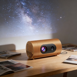 Mini Proyector LED 4K con Decodificación H727, Resolución Nativa 720P, 300ANSI Lúmenes, Reproductor de Streaming <span class=keywords><strong>Android</strong></span> 14, Proyector Portátil para el Hogar y Viajes - Product Image 1