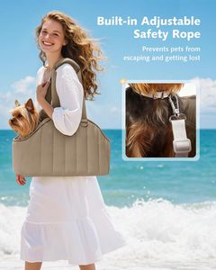 Dog Soft-Sided Carrier Bag Luxury Pet Sling Handbag Outdoor Tote Pet <b>Pack</b> Cat Travel Handbag with Pockets Dog Carrier Bag - Product Image 4