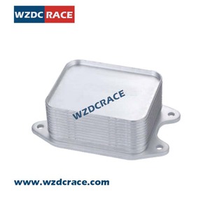 WZDC RACE ออยล์คูลเลอร์อะลูมิเนียม 04E117021C แบบยึดติดตัวถัง สำหรับรถยนต์ Volkswagen Audi - Product Image 1