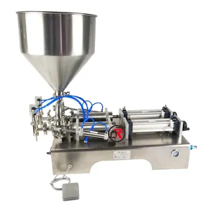 Fábrica de suministro de semi auto pasta de crema calentador y mezclador de 50-500ml de crema líquida de la máquina de llenado