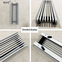 Panneau de plafond obturateur de climatisation en alliage d'aluminium moderne Grille de ventilation invisible en forme de griffe pour l'air de retour