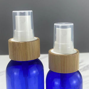 Flacon de shampooing bleu Hengjian de 100 ml à 500 ml, flacons de soin de la peau, emballages cosmétiques, flacon pompe pour lotion avec pulvérisateur en bambou - Product Image 4