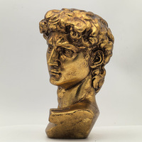 Statue de David en résine antique personnalisée, sculpture vintage en bronze, figurine grecque