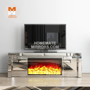 Meuble TV <span class=keywords><strong>avec</strong></span> cheminée au design moderne et tendance - Product Image 1