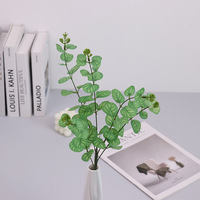 Feuilles d'eucalyptus artificielles fleur de soie naturelle vraie touche longue durée 3-5 ans décoration de la maison mariage forêt Style plante