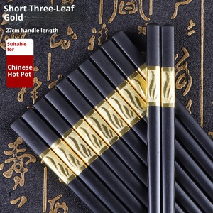 Nhà Máy Giá Tái Sử Dụng Bền Bộ Đồ Ăn Nhà Bếp Sushi Đũa Non-Slip Trung Quốc Đũa Nhựa Hợp Kim Đũa - Product Image 1