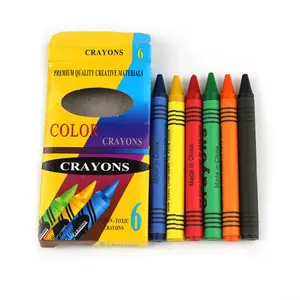 Crayons de dessin d'art Crayons non toxiques pour les tout-petits pour les enfants 6 couleurs