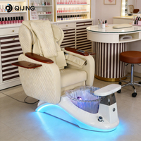 Nouvelle conception de fauteuil de pédicure pour salons de manucure, avec dossier haut, bain à remous, jets magnétiques, station de soin des pieds et massage Human Touch