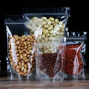 Thực phẩm <span class=keywords><strong>Ziplock</strong></span> rõ ràng đứng lên túi mở Top Zip khóa bao bì nhựa trong suốt protein Snack Túi - Product Image 2