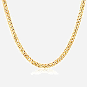 Gold Chunky <b>Chain</b> Necklace 3mm <b>Titanium</b> Steel Simple Fashionable Clavicle <b>Chain</b> Gift Jewelry - Product Image 1