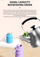Bouteille d'eau pliable en silicone écologique sans BPA pour le camping et les voyages, vente en gros d'usine