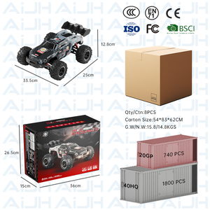 AiJH alta velocidad <span class=keywords><strong>Rc</strong></span> coche 50 KM/H Motor sin escobillas 1/16 Coche Todoterreno De Control Remoto vehículo camión Juguetes - Product Image 6