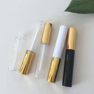 Auf Lager, 10ml klare leere Plastik Eyeliner Zauberstab Tube Flasche mit weißem Zauberstab/Eyrliner/Gold kappe für Kosmetik behälter - Product Image 1