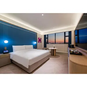 Hotel guest suite single double room bathroom bedroom Furniture sets Bed Table dressers Chair cabinets sets whole house design