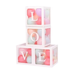Nicro or lettres garçon et fille fête d'anniversaire sexe révéler blanc ballon boîtes <span class=keywords><strong>fond</strong></span> ornement bébé douche décorations - Product Image 4