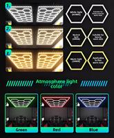 Lavage de voiture professionnel blanc froid hexagonal Led lumières plafond nid d'abeille éclairage de travail pour entrepôt bureau Garage atelier