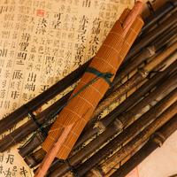 Éventail de taille en bambou fait main avec manche en bois de séquoia, éventail chinois à pompon, décoration murale orientale, cadeau, vente en gros OEM, éventail de taille chinois