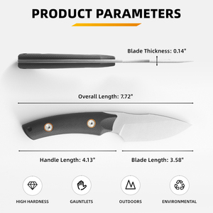 في الهواء الطلق المحمولة مقبض G10 الانتهاء من الصيد شفرة ثابتة التخييم البقاء على قيد الحياة سكين - Product Image 6