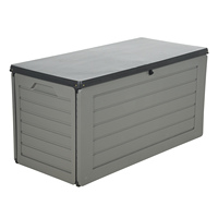 Boîte de rangement en plastique pliable pour terrasse de jardin VERTAK personnalisée de 270 L, grande, légère, portable, organisateur de coussins de patio