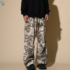 Pantalones de chándal holgados informales de gran tamaño con estampado de piernas rectas extra completo de <span class=keywords><strong>primavera</strong></span> y logotipo personalizado para hombre - Product Image 3