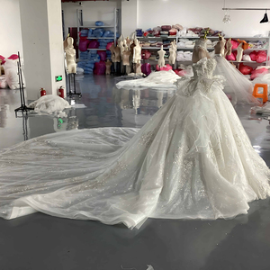 Para Jancember LSMX103 2025 vestido de novia de alta calidad de talla grande con hombros descubiertos para fiestas nocturnas diseño <span class=keywords><strong>real</strong></span> decoración de encaje <span class=keywords><strong>capilla</strong></span> - Product Image 4