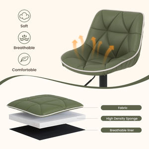 Cómodos Taburetes de Bar Modernos de Piel Sintética para Exteriores, Altura Ajustable, Giratorios 360°, Resistentes al Agua, con Reposapiés Acolchado, para Cocina - Product Image 3