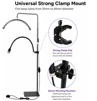 Lampe UV à bras articulé en métal et silicone, détachable et à fixation par pince, séchage rapide, pour supports de lampe demi-lune, col de cygne flexible, commande par pédale