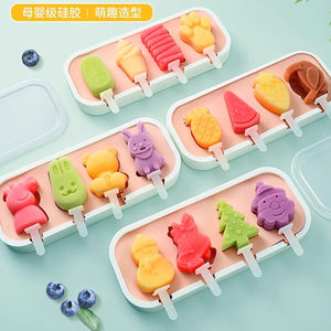Silicone Ice Cream Mold Set 4 Cavities For Popsicles Ice Cream Cones Kids Cheese Models Food Grade Dishwasher Safe - Product Image 2