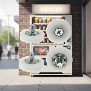 Roulettes en POM pour tiroir-caisse et distributeur automatique, roues plates et rondes en plastique, 19mm, 22mm, 24mm, 26mm, 28mm, 30mm - Product Image 3